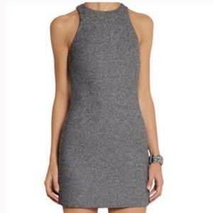 T by Alexander Wang - neoprene racer-back bodycon dress with hot pink lining